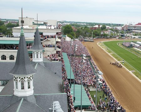 Fans crowd Churchill Downs for the 2023 Kentucky Derby