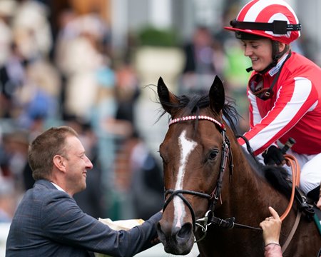 Bradsell after his victory in the 2023 King's Stand Stakes at Ascot Racecourse