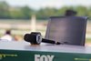 Fox Sports desk at Belmont Park on June 10, 2023. Photo By: Chad B. Harmon