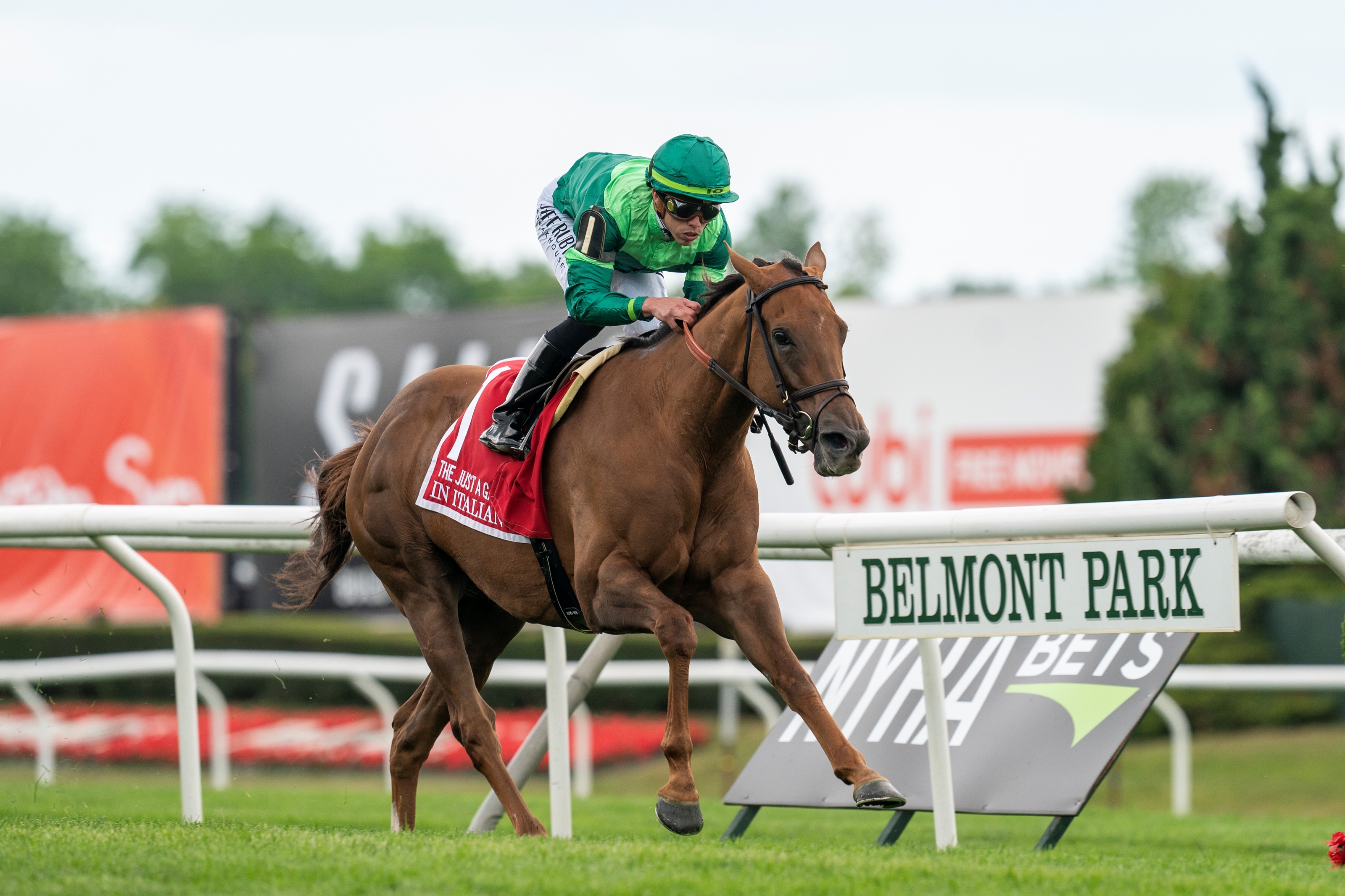 In Italian Dominates Just a Game Stakes BloodHorse