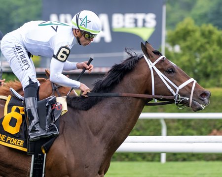Emmanuel wins the Poker Stakes June 10 at Belmont Park