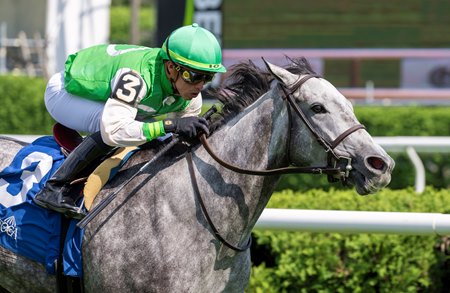 Roses for Debra wins the Caress Stakes at Saratoga Race Course