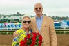 Happy owners owners Kim and Joe Peacock were on had to watch their Senor Buscador and jockey Geovanni Franco, win the Grade II $300,000 San Diego Handicap Saturday, July 29, 2023 at Del Mar Thoroughbred Club, Del Mar, CA. The 5-year-old son of Mineshaft is trained by Todd Fincher.
Benoit Photo