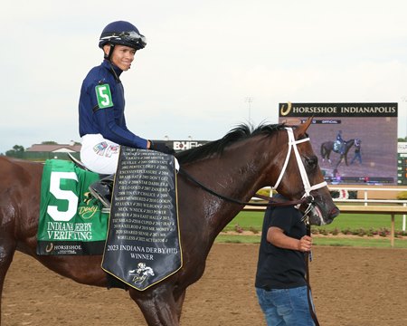 In the summer Verifying won the Indiana Derby at Horseshoe Indianapolis
