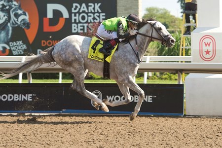 Rafael Hernandez rides Tyson to victory in the  $175,000 Seagram Cup Stakes 