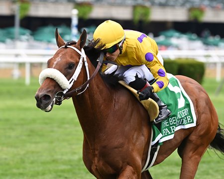 Far Bridge wins the Belmont Derby at Belmont Park 