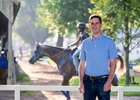 Corbin Blumberg at the Oklahoma Training Center adjacent to the Saratoga Race Course Wednesday July 19, 2023 in Saratoga Springs, N.Y. Photo  by Skip Dickstein