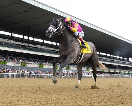 Charge It wins the 2023 Suburban Stakes at Belmont Park