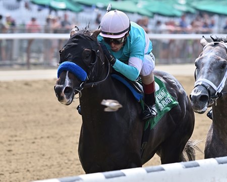 Fort Bragg wins the 2023 Dwyer Stakes at Belmont Park