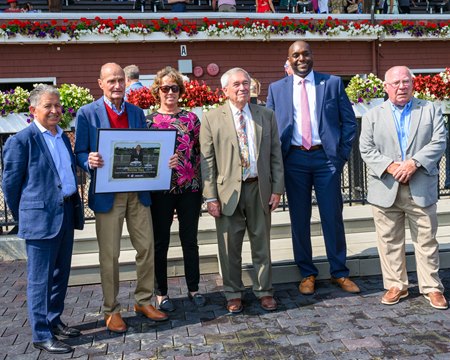Robin Smullen-Tagg is third from left in this 2023 photo at Saratoga