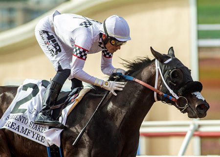 Dreamfyre wins the Sorrento Stakes at Del Mar