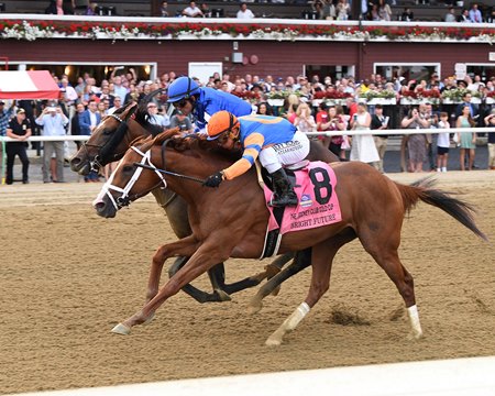 Bright Future wins the Jockey Club Gold Cup at Saratoga Race Course