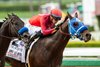 Dr. Schivel and jockey Juan Hernandez, right, hold off Speed Boat Beach and jockey Victor Espinoza, outside, to win the Grade II $200,000 Santa Anita Sprint Championship Saturday, September 30, 2023 at Santa Anita Park, Arcadia, CA.
Benoit Photo