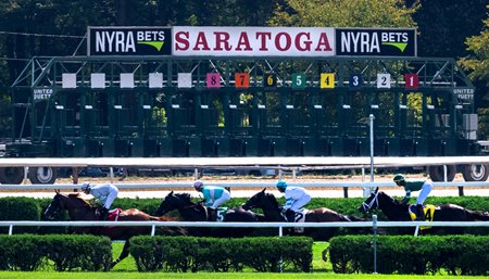 Racing at Saratoga Race Course