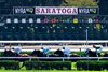 The field heads down the backstretch in the 65th running of the Bernard Baruch Stake at the Saratoga Race Course Monday Sept. 4,  2023 in Saratoga Springs, N.Y. Photo  by Skip Dickstein