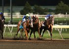 How Did He Do That (outside) wins the Oklahoma Derby in a three-way photo finish