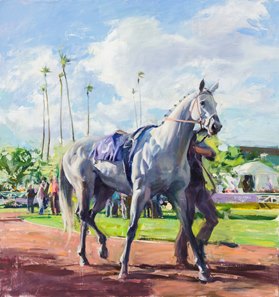 Santa Anita Park paddock scene