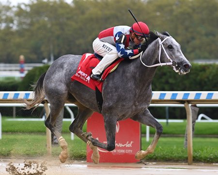 Cara's Time wins the Joseph A. Gimma Stakes on Sept. 24, 2023 