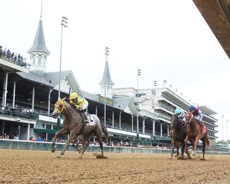 West Saratoga wins the 2023 Iroquois Stakes at Churchill Downs