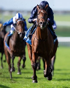 City of Troy wins the Dewhurst Stakes at Newmarket
