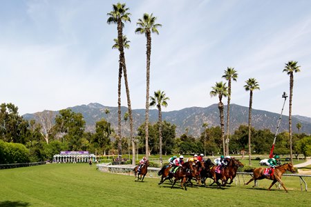 Racing at Santa Anita Park