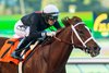 The Chosen Vron and jockey Hector I. Berrios win the $100,000 Cary Grant Stakes  Saturday, November 18, 2023 at Del Mar Thoroughbred Club, Del Mar, CA.  
Benoit Photo.
Benoit Photo
