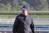 Graham Motion on the track at Santa Anita Park on November 2, 2023. Photo By: Chad B. Harmon