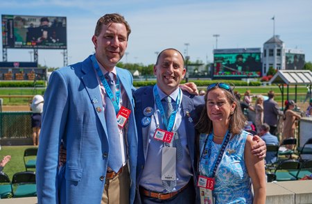 Founding BBN partners (L-R): Brendan O’Brien, Brian Klatsky, and Braxton Lynch at the 2021 Kentucky Derby
