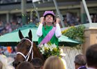 Idiomatic with Florent Geroux wins the Distaff (G1) at Santa Anita in Arcadia, CA on November 4, 2023.