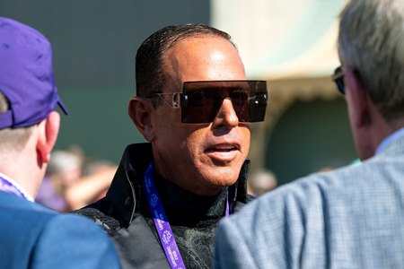 Michael Iavarone at the 2023 Breeders' Cup at Santa Anita Park