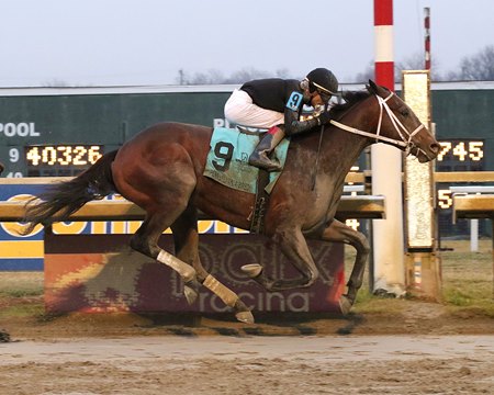 Uncle Heavy wins the Wait For It Stakes at Parx Racing