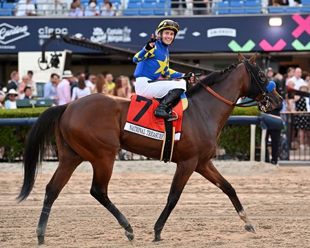 National Treasure after his victory in the Pegasus World Cup at Gulfstream Park