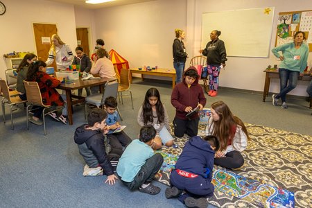Children of Churchill Downs backstretch workers attend youth programming provided by the Backside Learning Center