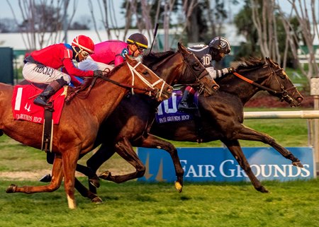 Beatbox winning the Fair Grounds Stakes at Fair Grounds Race Course & Slots