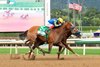 Newgate and jockey Lanfranco Dettori, outside outfinish Subsanador (Hector I. Berrios) inside to win the Grade I $400,000 Santa Anita Handicap Sunday, March 3, 2024 at Santa Anita Park, Arcadia, CA, giving trainer Bob Baffert his third stakes win on the day.
Benoit Photo