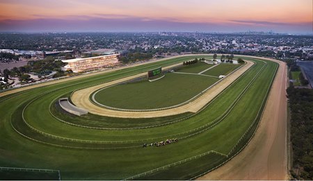 An artist's rendering of the new Belmont Park