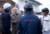 Karl Burke with his jockeys
Newmarket 17.4.24 Pic: Edward Whitaker