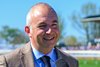 Assistant trainer Christophe Lorieul. Roses for Debra with Irad Ortiz Jr. wins the Giant’s Causeway (G3T) at Keeneland on April 13, 2024 

