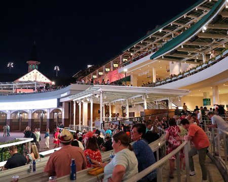 The new paddock at Churchill Downs offers fans a new experience