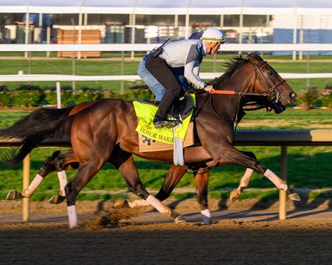 Honor Marie Catches the Eye in Final Derby Breeze - BloodHorse