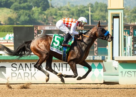 Mr Fisk wins the Californian Stakes at Santa Anita Park