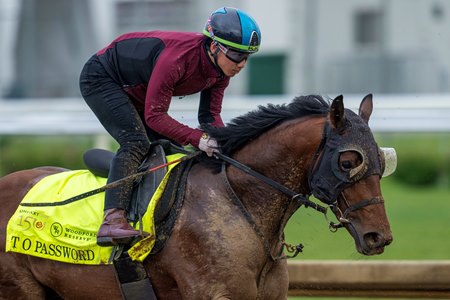 T O Password finishes his breeze April 30 at Churchill Downs