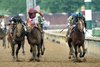 May 4, 2024: Kentucky Derby 150...
Mystik Dan (inside) Brian Hernandez up, holds off late charging Sierra Leone (L) and Forever Young, to win the 150th running of the Gr.1 Kentucky Derby at Churchill Downs...