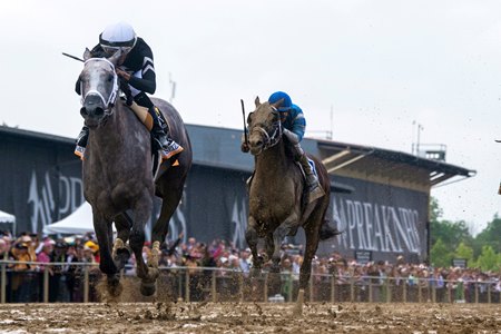 Seize the Grey wins the 2024 Preakness Stakes at Pimlico Race Course