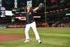 Sharilyn Gasaway throwing out the ceremonial first pitch May 13 at Chase Field in Phoenix, Arizona