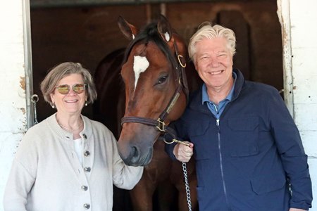 Deborah and Clark Brewster with Track Phantom May 2 at Churchill Downs