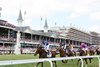 Trikari wins the American Turf Stakes at Churchill Downs on May 4, 2024