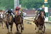 May 4, 2024: Kentucky Derby 150...
Mystik Dan (inside) Brian Hernandez up, holds off lat charging Sierra Leone (L) and Forever Young, to win the 150th running of the Gr.1 Kentucky Derby at Churchill Downs...