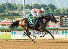 Sunny Brook Stables&#39; Mr. Fisk and jockey Kazushi Kimura win the Grade II $200,000 Hollywood Gold Cup Monday, May 27, 2024 at Santa Anita Park, Arcadia, CA
Benoit Photo.