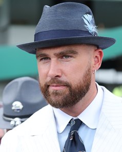 Travis Kelce attends the 2024 Kentucky Derby at Churchill Downs